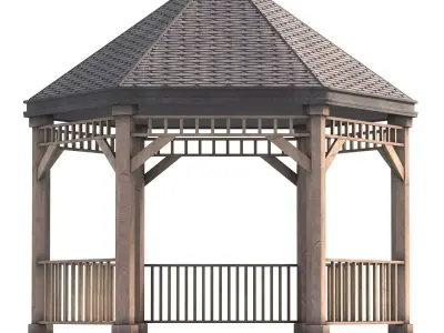 Stunning Gazebo Backyard 3D model