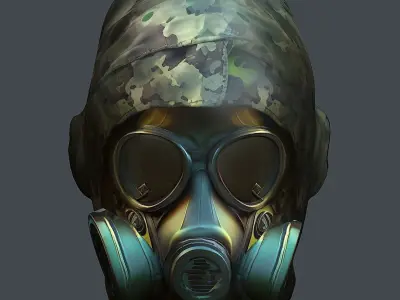 Helmet 3d model military combat Military Low-poly Low-poly 3D model