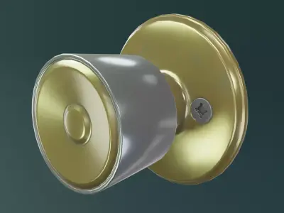 1970s Doorknob Free 3D model