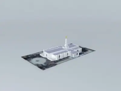 LDS Temple Columbia South Carolina Templo Mormon. 62nd operat... Free 3D model