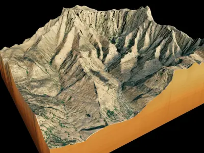 Tugela Falls 3d model terrain 3D model
