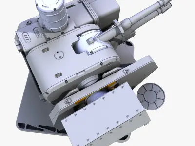 Sci-Fi Light Laser Turret  3d model 3D model