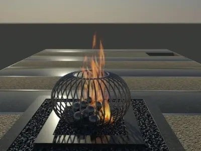 Fire Sculpture - Pit 3D model