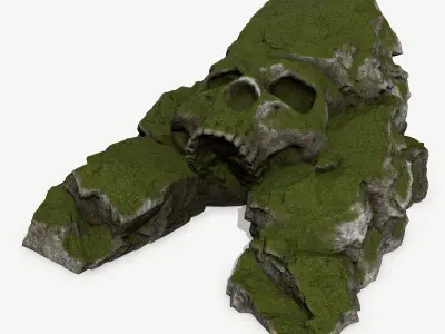 Skull Cave Low-poly 3D model 21