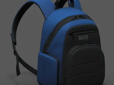 Backpack Camping bag baggage pockets product  Low-poly 3D model purchase