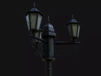 Street Lamp Low-Poly 3d model Low-poly 3D model