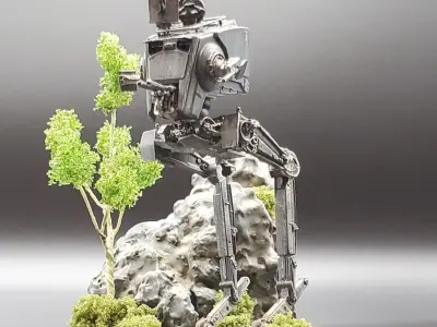 Bandai AT-ST Face Plate and Hatch 3D print model