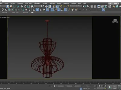 Chandelier cage pendant light Low-poly 3D model