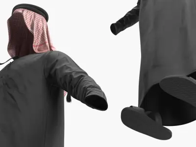  Traditional Arabian Men Clothing Black 