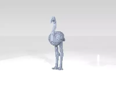 Flamingo Voxel 3D model