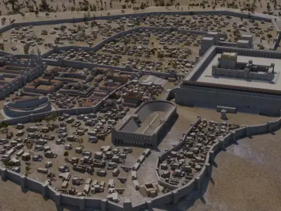 City of Jerusalem in the 1st century Low-poly 3D model