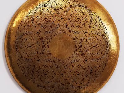 Brass Sconce Low-poly 3D model