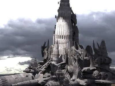Sargons Tower Arch Ship 5 3D model