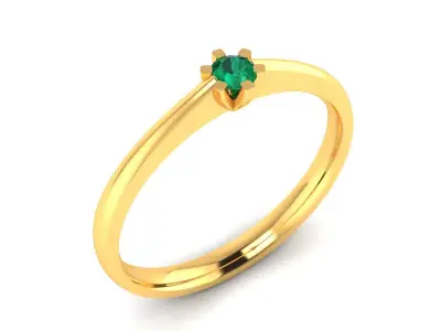 Solitaire Stylish Ring 3dm stl fbx obj render details 3D print model