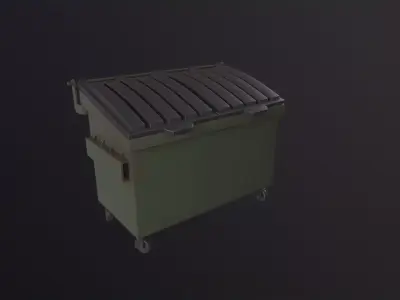 Trash Container 3D Model Low-poly 3D model