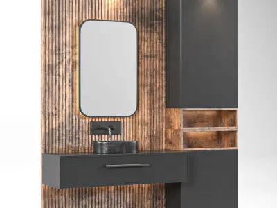 Contemporary bathroom furniture 3D model