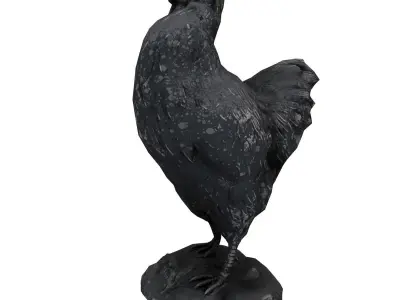 Low-poly Chicken Statue Low-poly 3D model