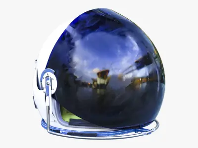 Astronauts helmet  Low-poly 3D model