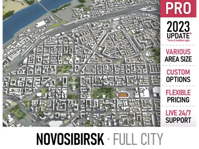 Novosibirsk  Low-poly 3D model
