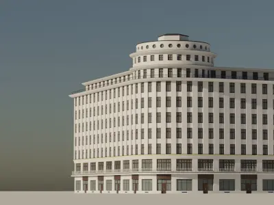 Eastern European Building 002 Low-poly 3D model