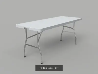 Camping folding table with top 3D Model Pack