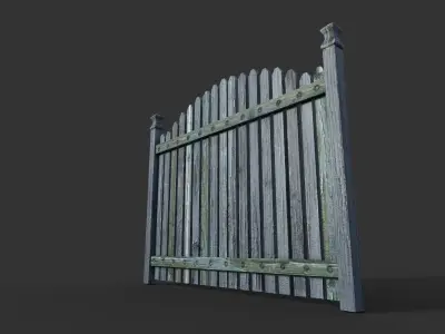Fence Modular Low-poly 3D model