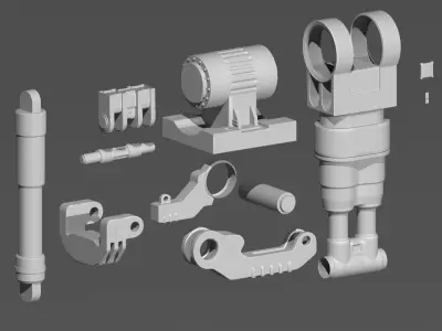 Spaceship Landing Gear 3D model