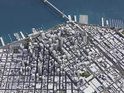 San Francisco Low-poly 3D model