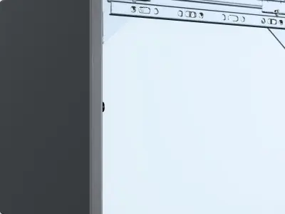 EKET Wall cabinet with glass door 1 Low-poly 3D model