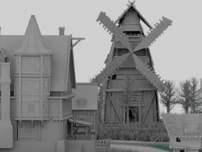 Village 3D model
