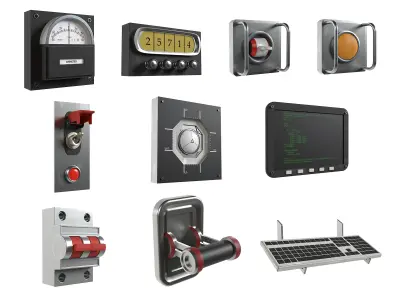 Control Panels Kitbash 3D model
