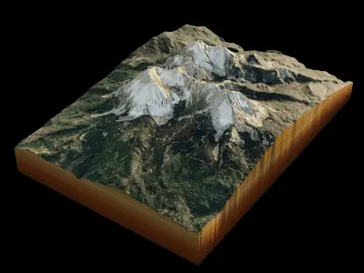 Mount Peale 3d model landscape 3D model