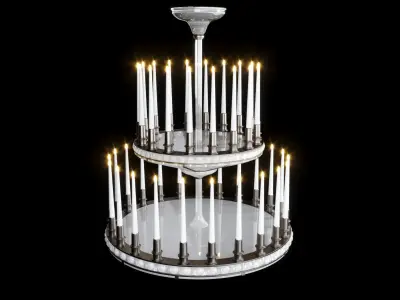 Perles chandelier 3D model