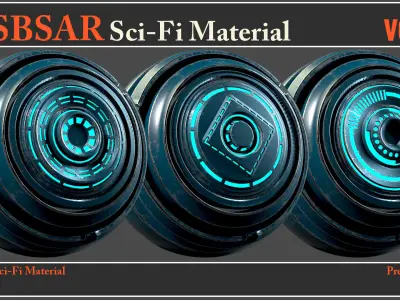 50 SBSAR Sci-Fi Material VOL01 - Video How To Use Texture