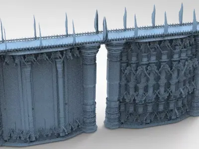 Dark Celtic Gods Tower Bridge 2 versions  3D model