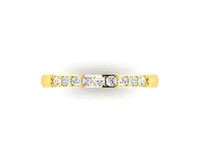 Solitaire Wedding Engagement Ring 3D print model 7