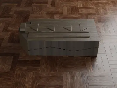 coffin wooden box Free 3D model