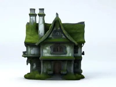 Fantasy Forest House 6 Low-poly 3D model