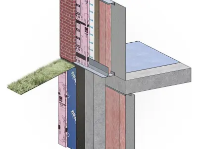 WALL DETAIL gypsum insulation 3D model