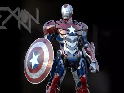 Iron Patriot MK 41 Super Soldier 3D model