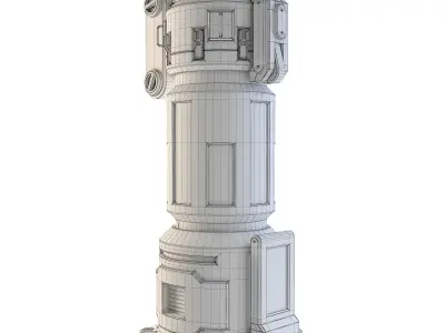 Space Station Cylindrical Pod 3D model