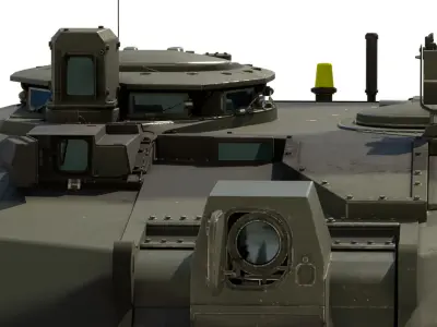  Challenger 2 tank with turret interior 