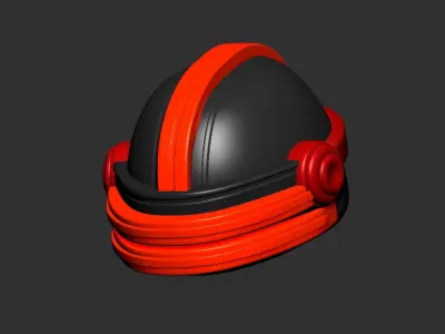 helmet high poly sculpt 3d printable ver 7 3D model 3D model