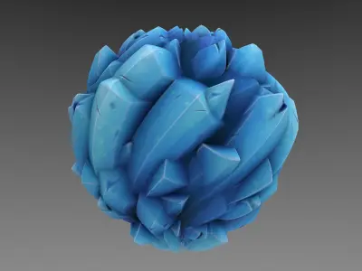 Ice and Lava - Stylised PBR Texture - Material 3D model