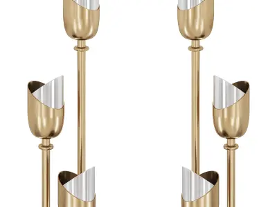 savoye three light brass floor by luxdeco 3D model