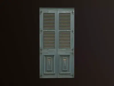 Medieval Door 3 PBR  Low-poly 3D model