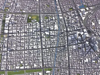 Nagoya - 3D City Model Low-poly 3D model