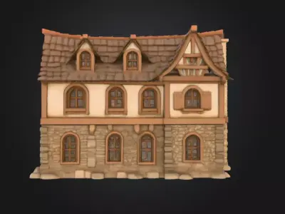 Cozy Cottage Low-poly 3D model