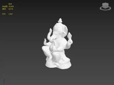 Next generation Buddha statues Low-poly 3D model