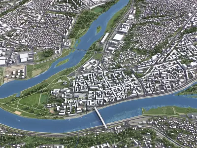 Kaunas Low-poly 3D model